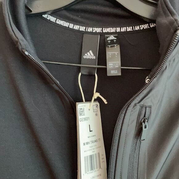 Adidas NWT trans tt track top large black white - Picture 4 of 7